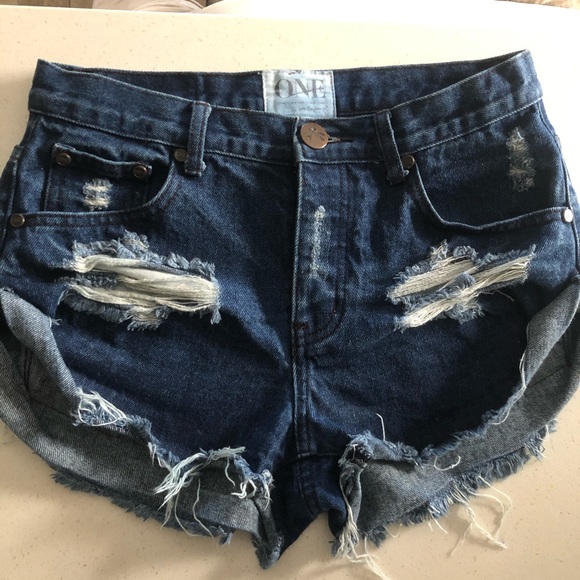 One Teaspoon Bandits Jean Shorts Sz 25 - Picture 2 of 10